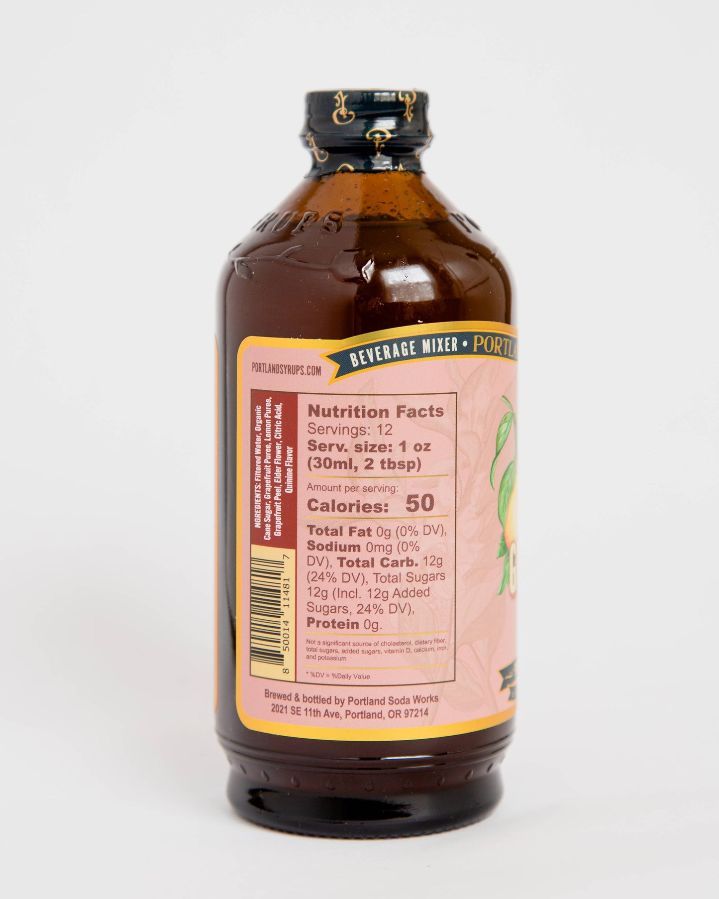 Grapefruit Tonic 12oz - cocktail / mocktail beverage mixer