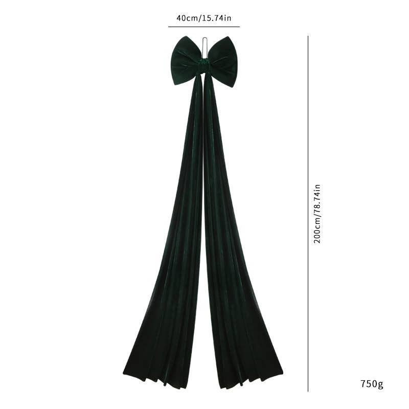 Extra Large Christmas Tree Topper Bow Decor: XL_Burgundy / L