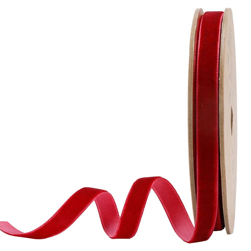 16 Colors | 3/8" Velvet Ribbon | 10 Yard Roll