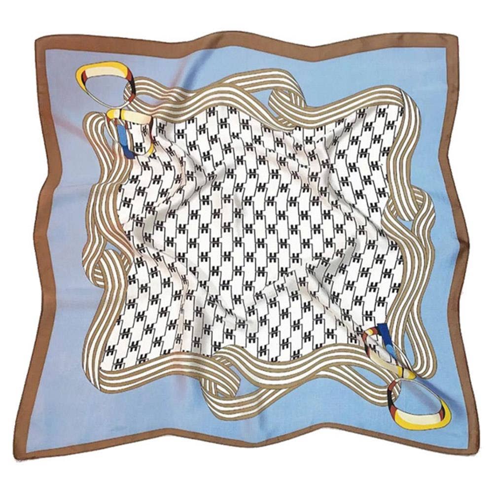 BLUE HARNESS HOUNDSTOOTH LUXE SILKY SCARF: As Show