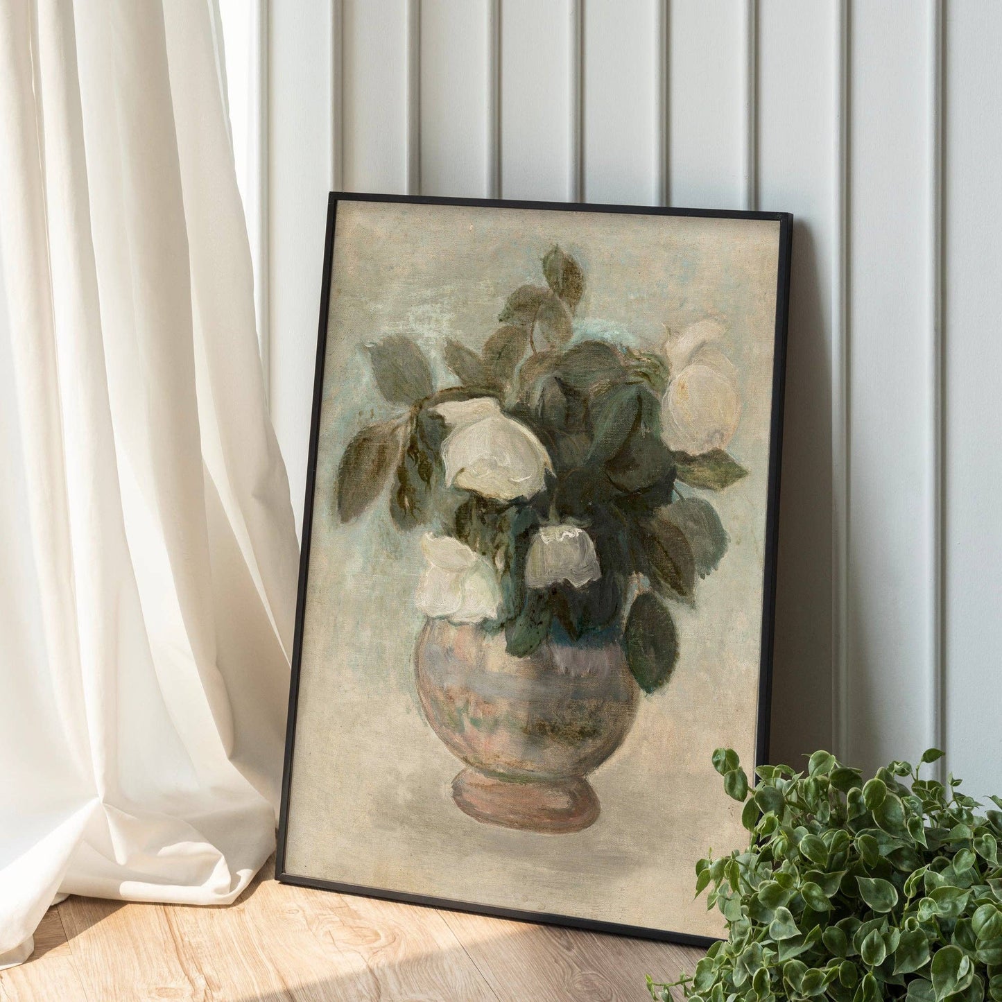 Roses Vintage Art Print Oil Painting: 11x14