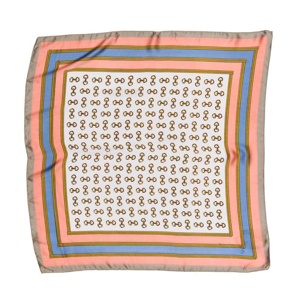 SILKY SQUARE NECK SCARF SPSS-3510: Bk