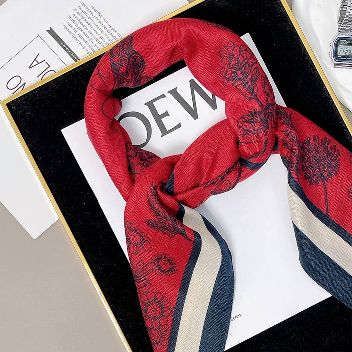Floral Square Scarf