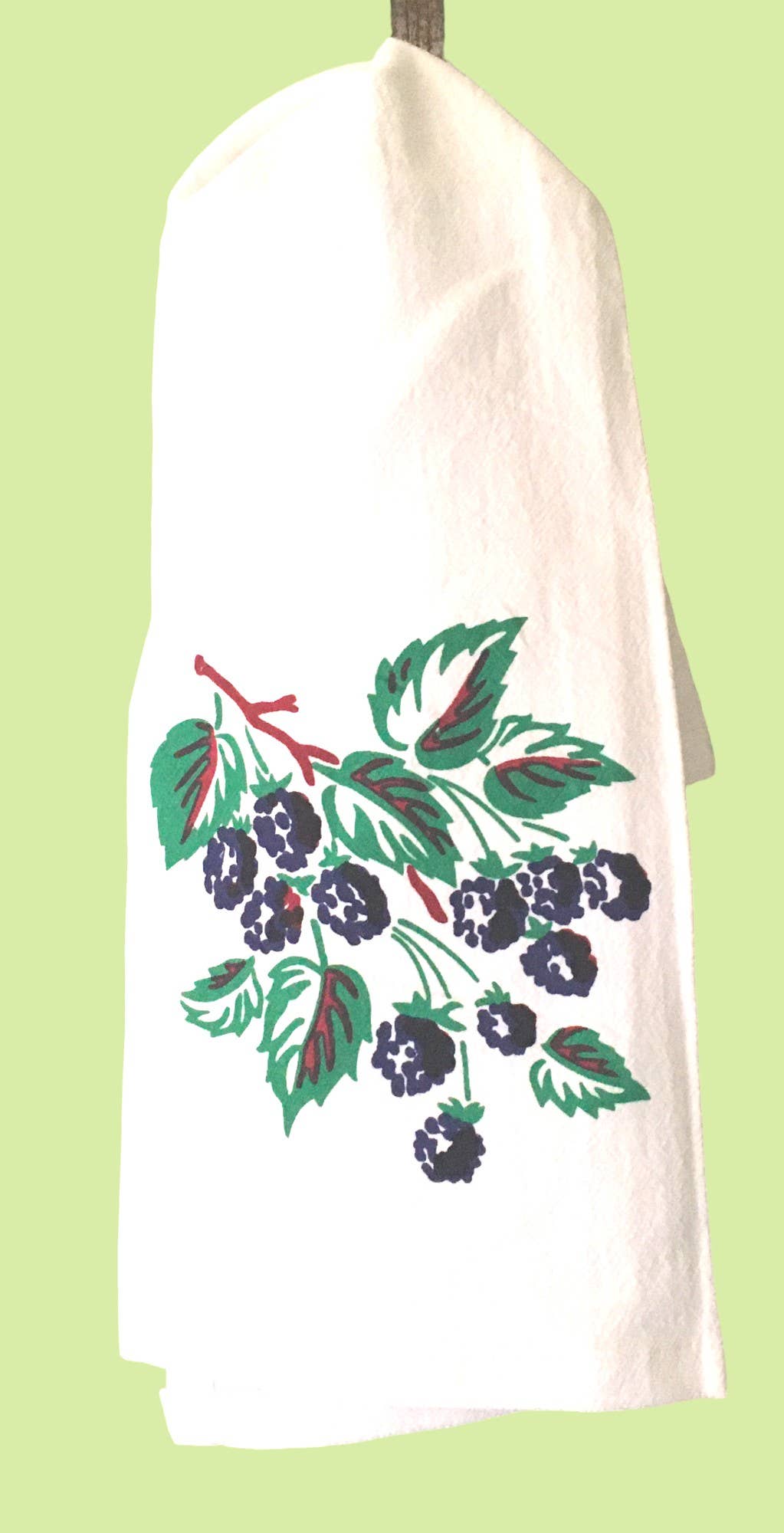 Blackberries Retro Flour Sack Kitchen Towel