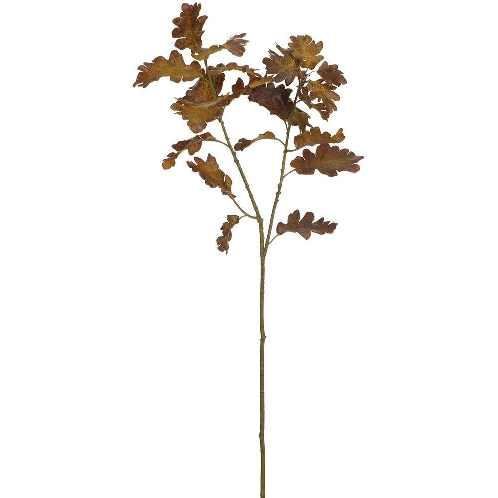Faux Oak Leaf Spray Brown 31”