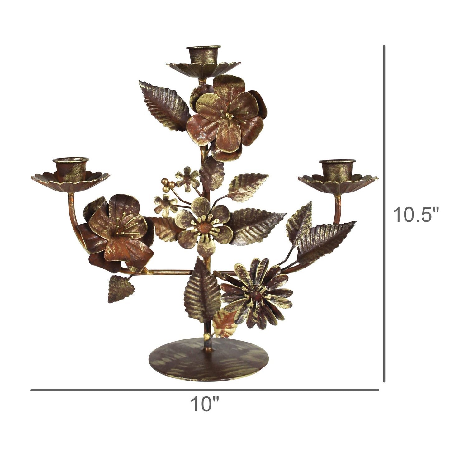 Barranca Floral Candelabra, Metal