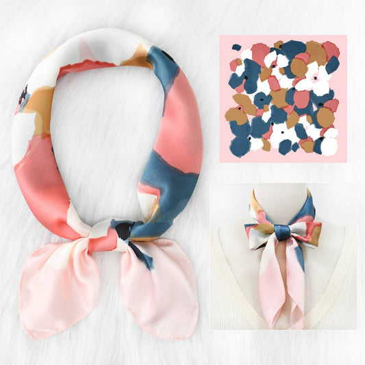 Polka Dot Satin Neck Scarf