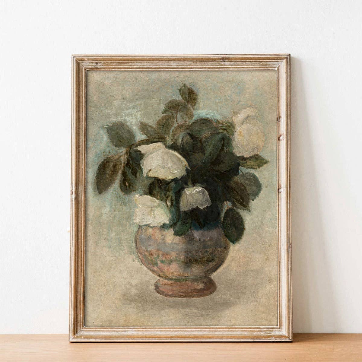 Roses Vintage Art Print Oil Painting: 11x14