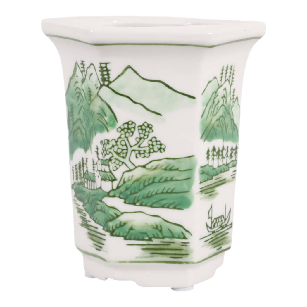 Scented Candle - Sage & Eucalyptus Green Ceramic, 6 Oz
