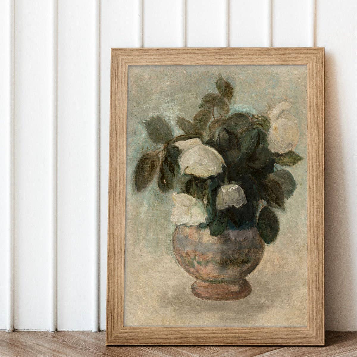 Roses Vintage Art Print Oil Painting: 11x14