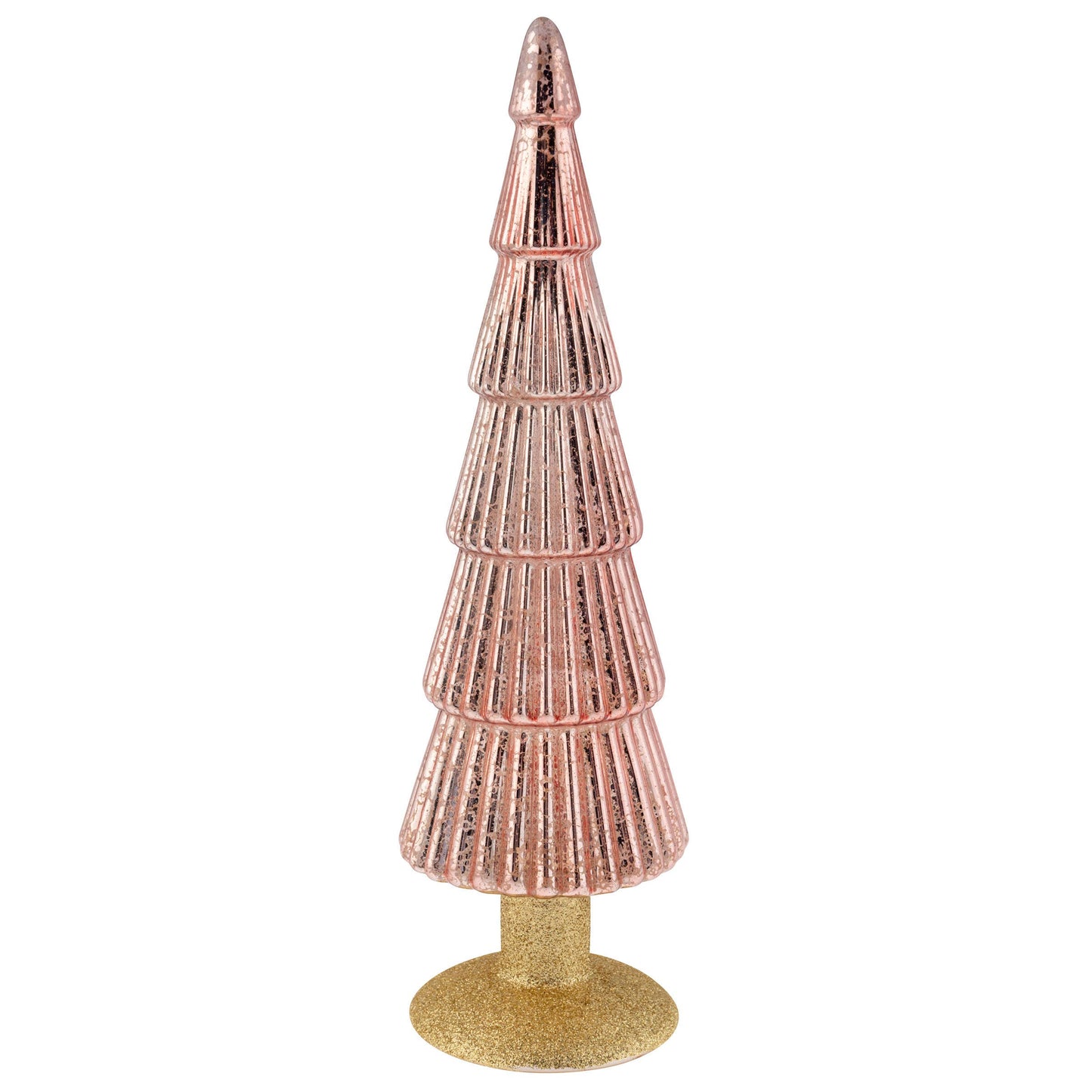 Fluted Mercury Glass Tree: Light Pink