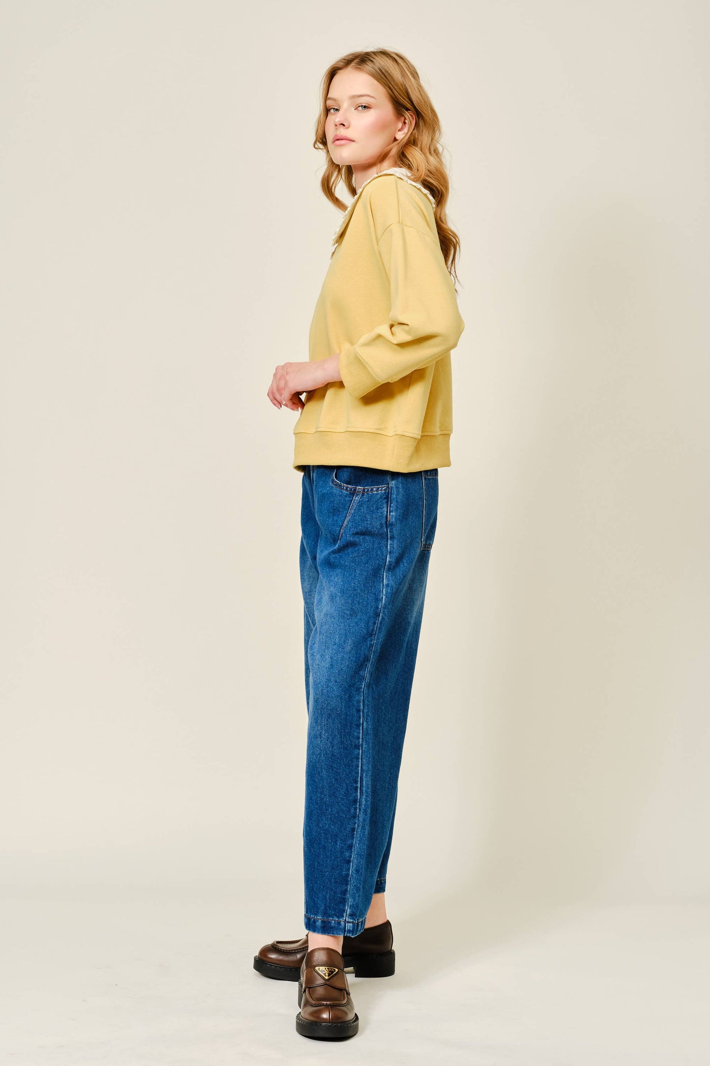 S: REMOVABLE PETER PAN COLOR SWEATSHIRT