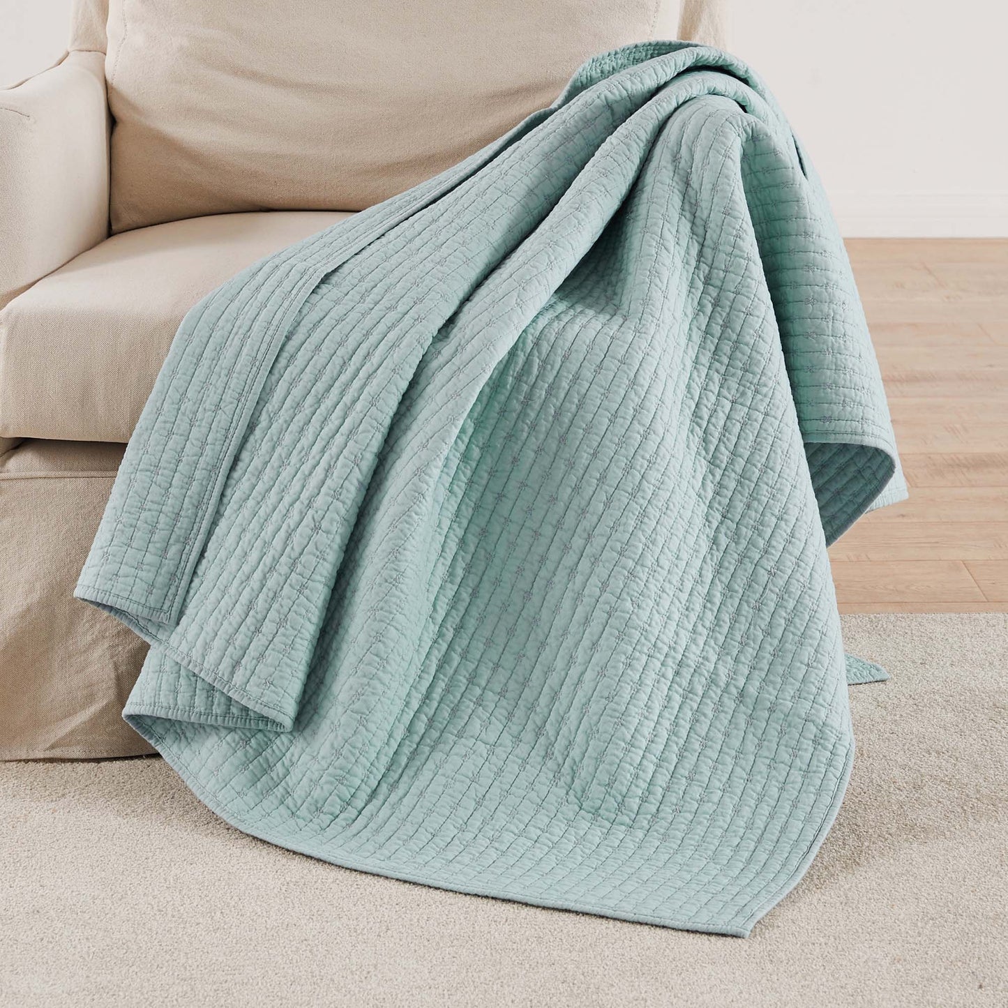 Cross Stitch Quilted Throw: Spa