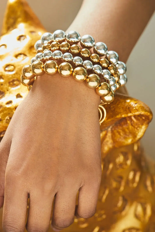 Ball and Bead Bracelet- Lobster claw clasp Steel