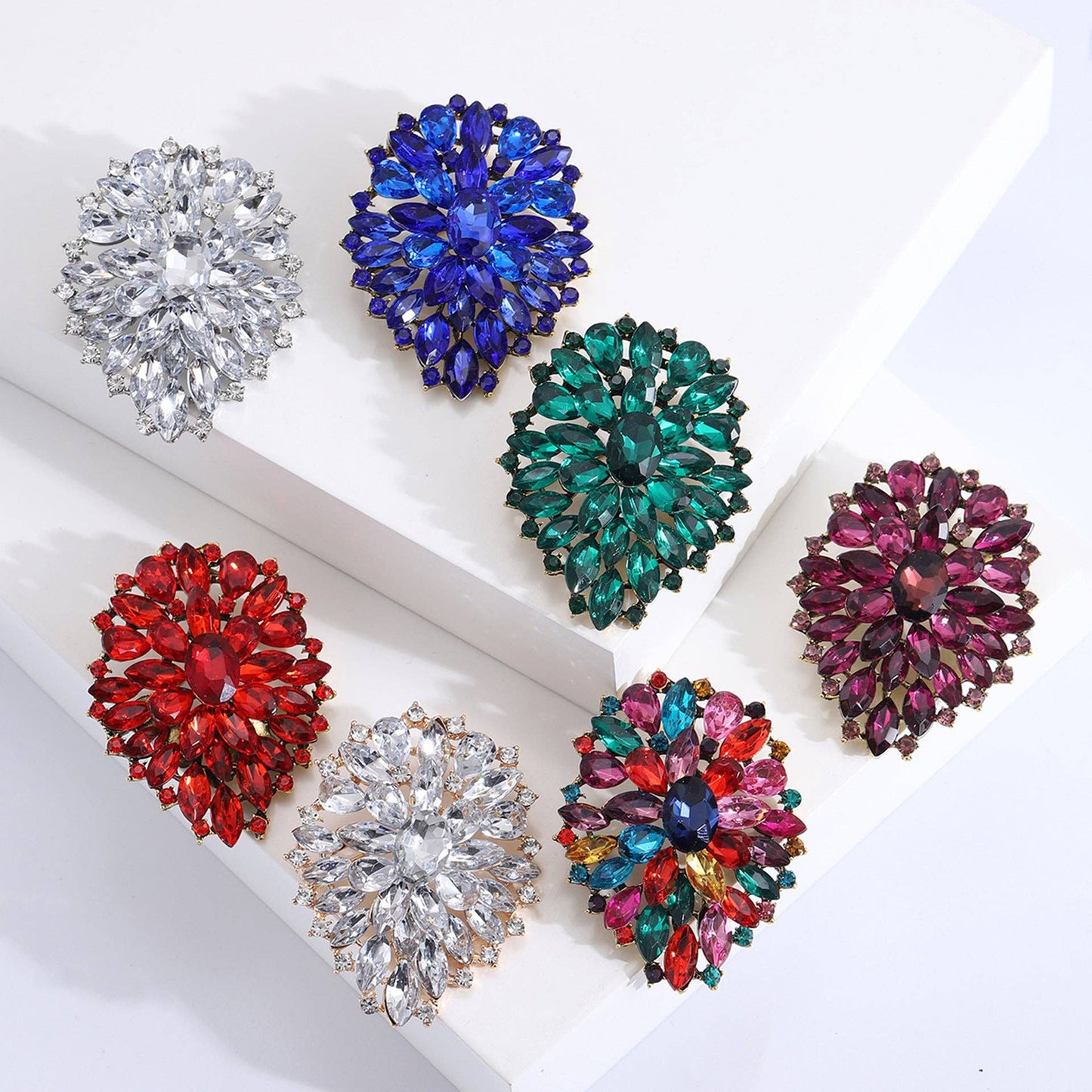 Rhinestone Brooch APA15454: Green