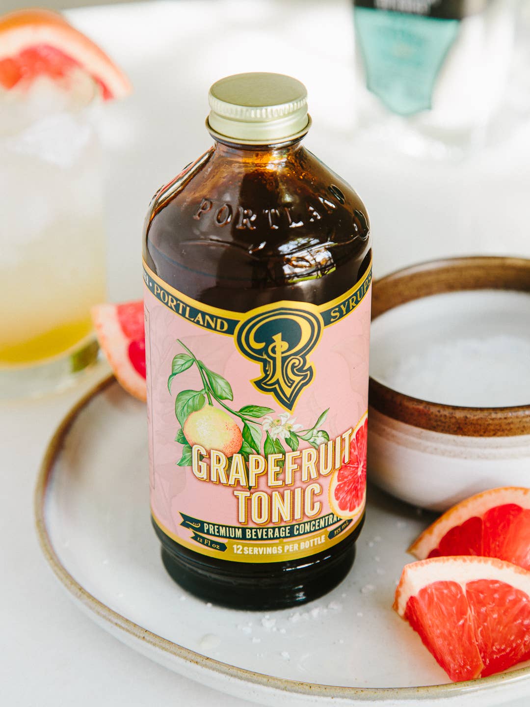 Grapefruit Tonic 12oz - cocktail / mocktail beverage mixer