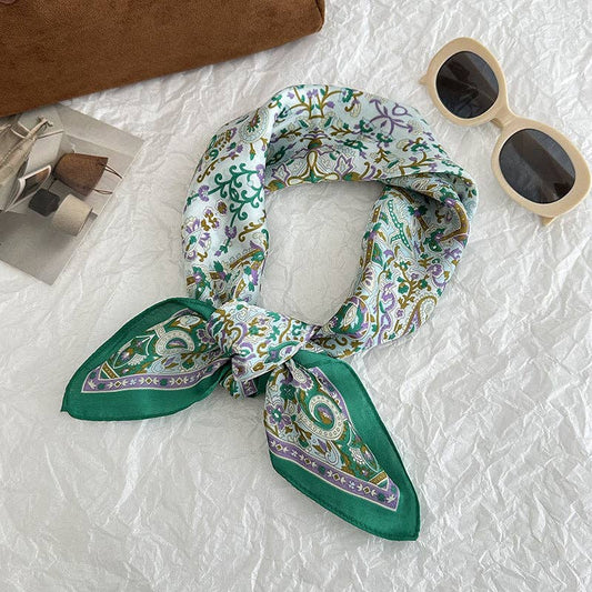 Neck Tie Square Scarf _AL-931148: Green