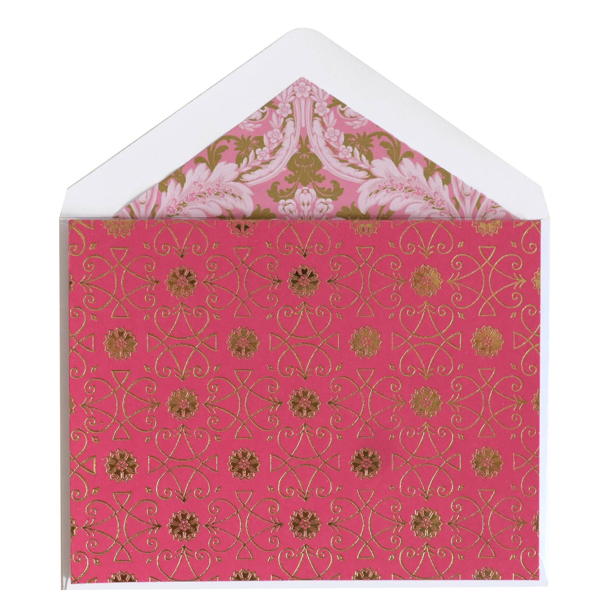 Pink Solid Folded Note Cards