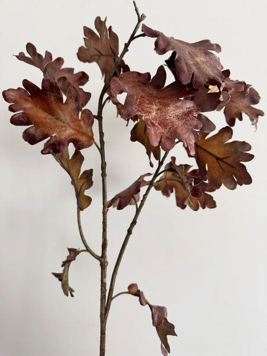 Faux Oak Leaf Spray Brown 31”