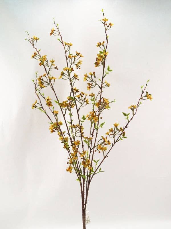 36" Light Brown Wax Flower Spray