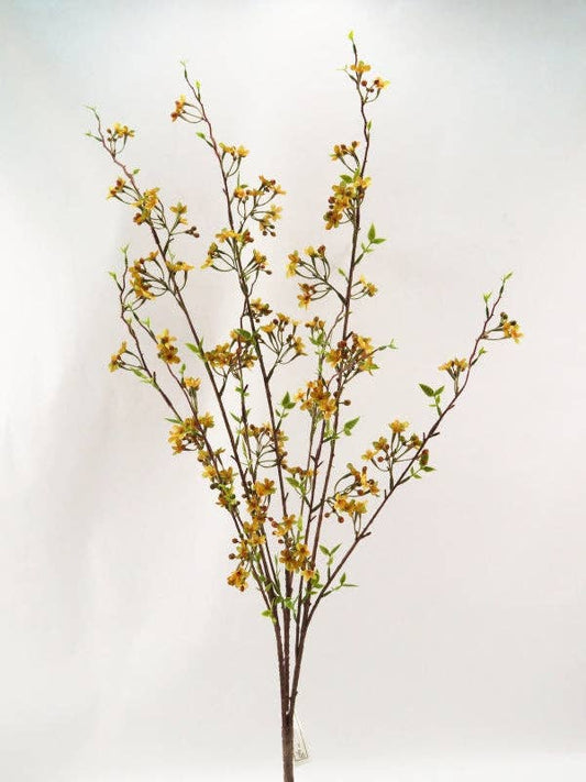 36" Light Brown Wax Flower Spray
