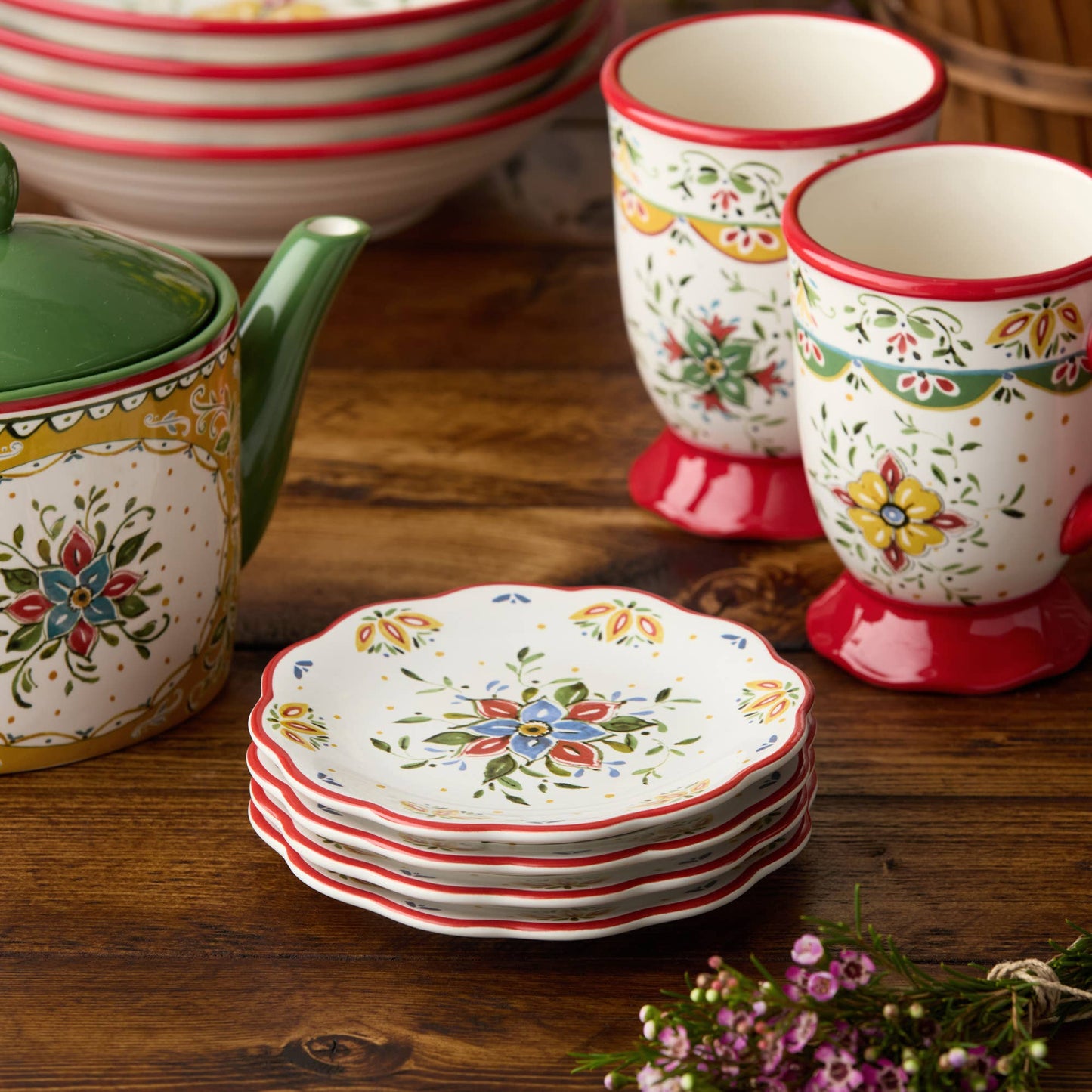 Provence Canape Plates 6in 4 asst