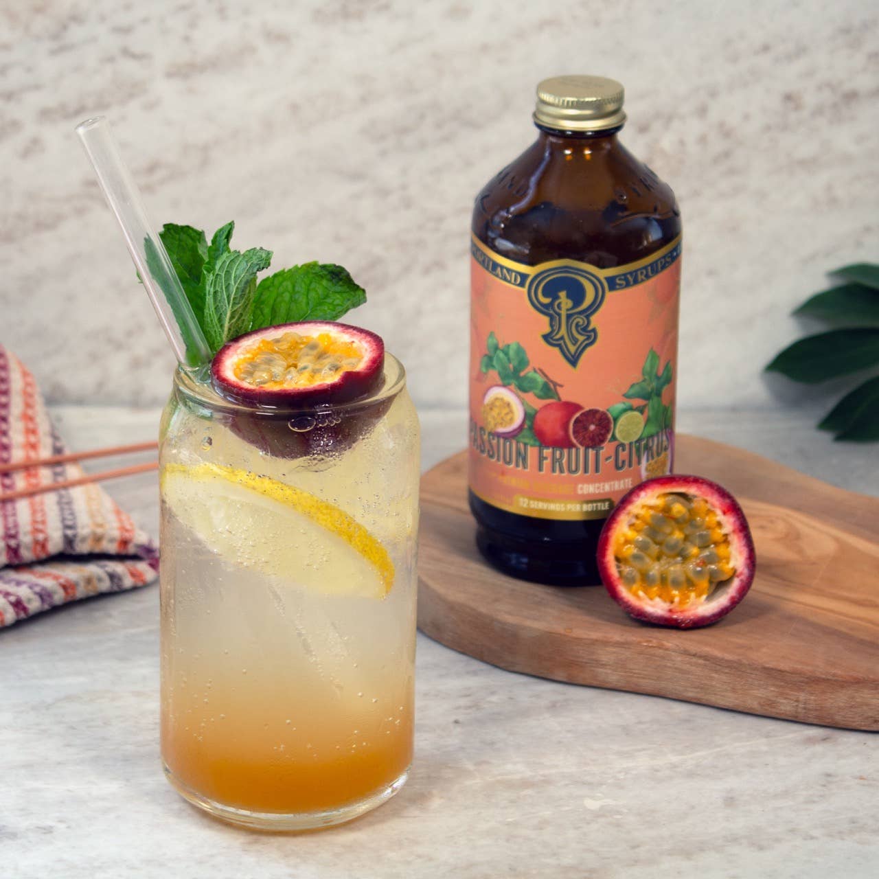 Passion Fruit Citrus Syrup 3.4 oz  - cocktail mocktail mixer