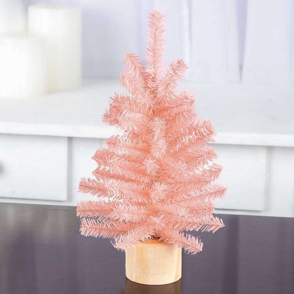 12" Designer Pink Artificial Canadian Pine Tree