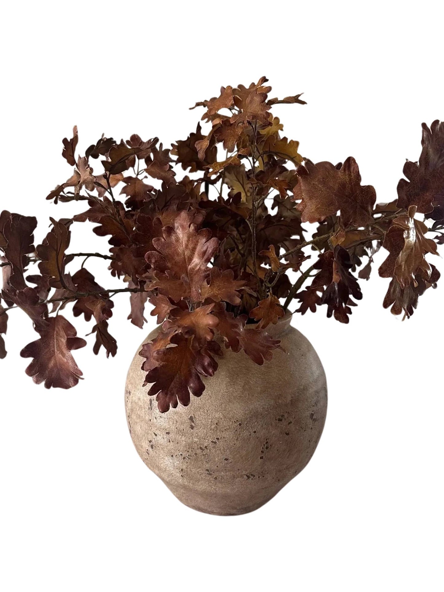 Faux Oak Leaf Spray Brown 31”