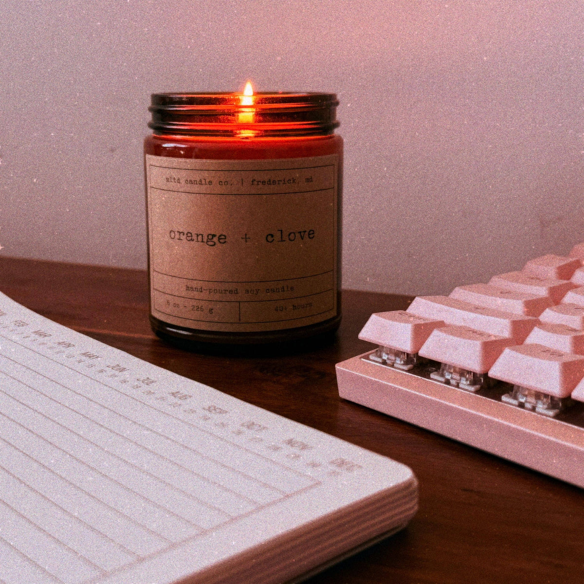 Orange + Clove Soy Candle: 8 oz. candle