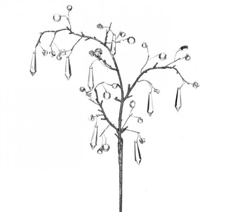 34" ACRYLIC CRYSTAL DROP SPRAY