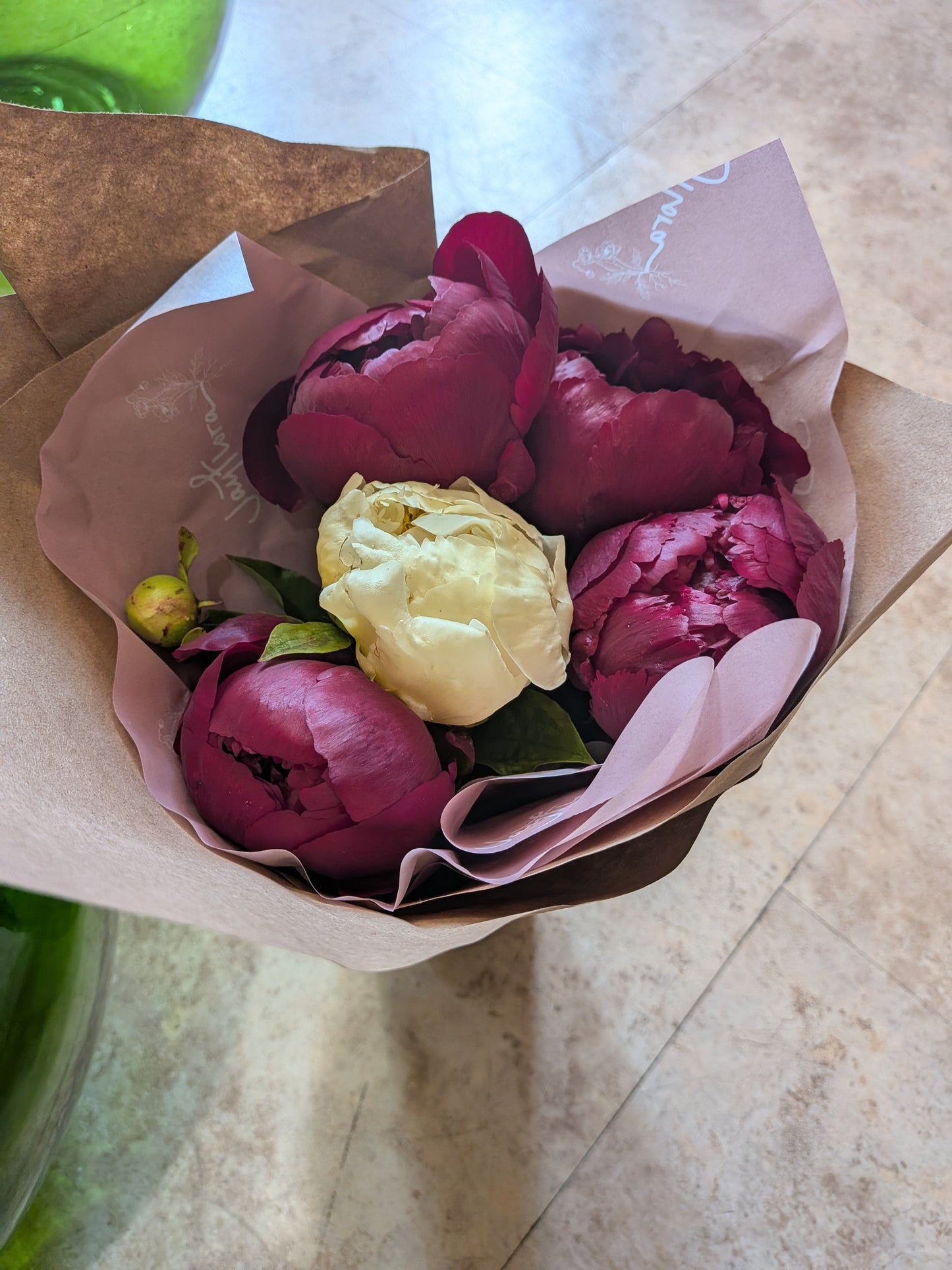 fresh peonies