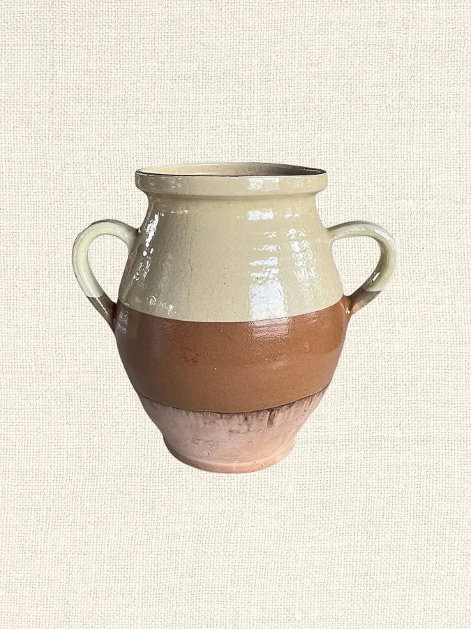 Tan: Cottage Crafted 2-Handle Jug