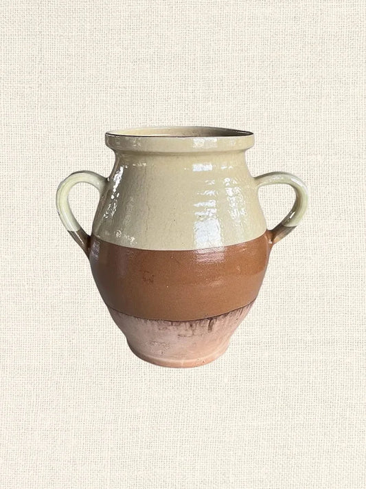 Tan: Cottage Crafted 2-Handle Jug