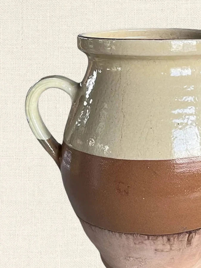 Tan: Cottage Crafted 2-Handle Jug