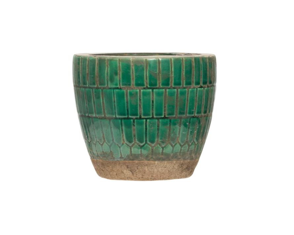 Tiled Teal Planter