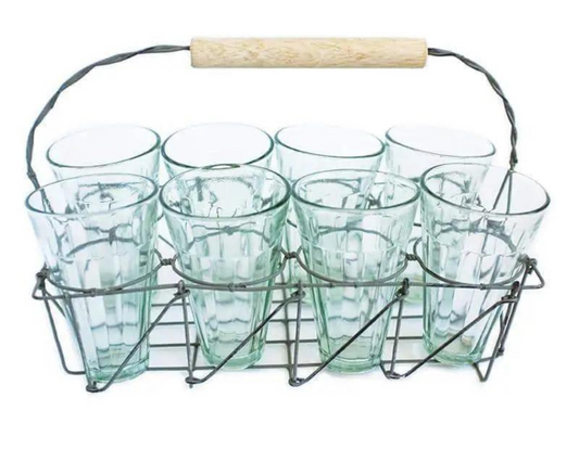 Caddy w/ 8 Glasses