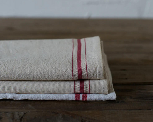 Linen Napkin | Red Stripe